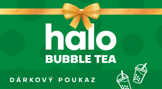 Dárkový poukaz halo BUBBLE TEA — přední strana